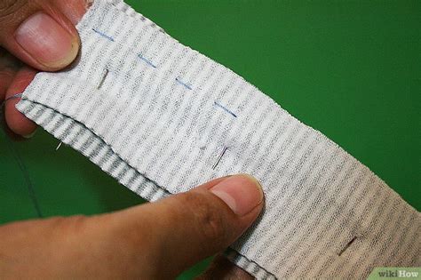esquema de cómo hilvanar una tira de tela a una sábana