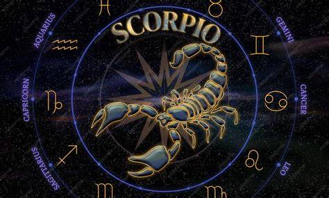 Símbolo del signo zodiacal Escorpio con un escorpión
