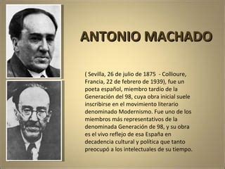 Antonio Machado junto a otros intelectuales durante la Segunda República