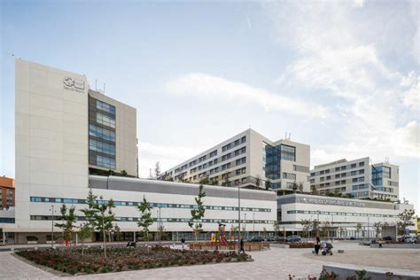 Esquema del nuevo edificio del Hospital 12 de Octubre destacando las áreas de maternidad y bloque técnico