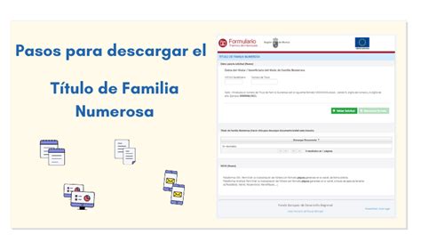 Esquema: Pasos para solicitar el título de familia numerosa en Andalucía