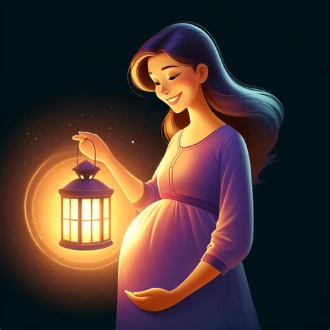 Ilustración de cómo realizar estimulación visual prenatal con una linterna