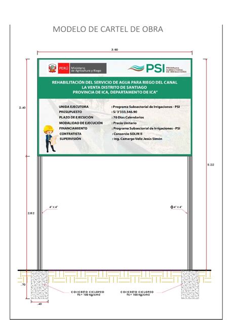 Imagen de un cartel de obra genérico, simbolizando los requisitos para la ejecución de las reformas subvencionadas.