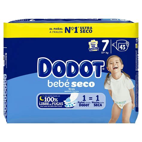 Esquema de las características principales de los pañales Dodot Bebé Seco Talla 5+