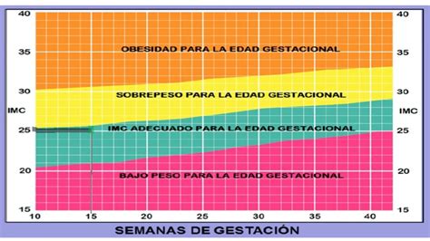 Infografía comparativa: evolución del peso gestacional según el IMC inicial de la madre.