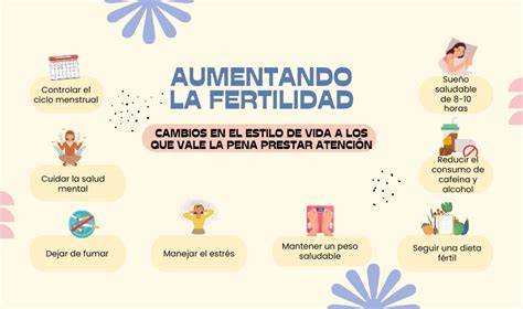 Infografía sobre cómo mejorar la fertilidad de forma natural