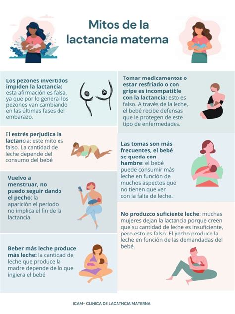 Infografía: Mitos comunes sobre la lactancia materna y sus realidades