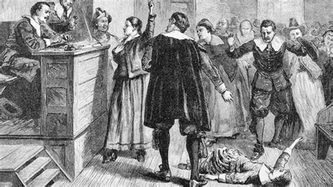 Ilustración histórica de una mujer acusada de brujería o una escena de persecución