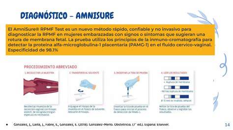 Proceso de diagnóstico de RPM con espéculo y test de Amnisure