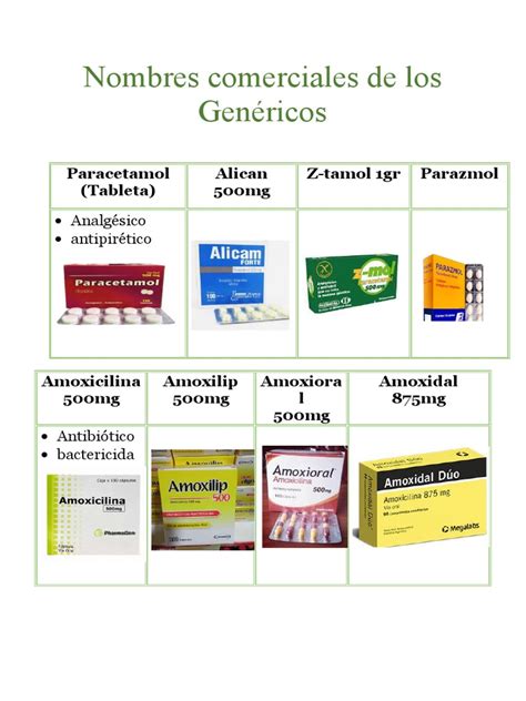 tabla de medicamentos antiparasitarios y sus nombres comerciales
