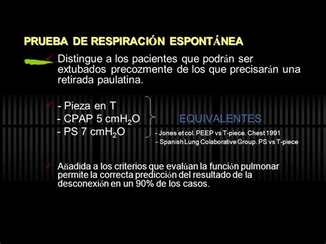 Infografía mostrando los diferentes métodos de Prueba de Respiración Espontánea (ERE).