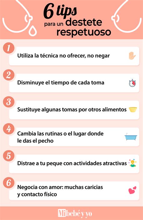 Infografía: Consejos para un destete respetuoso.