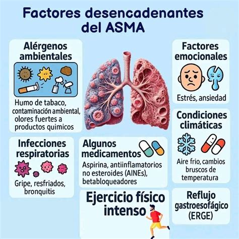 Esquema de factores desencadenantes del asma