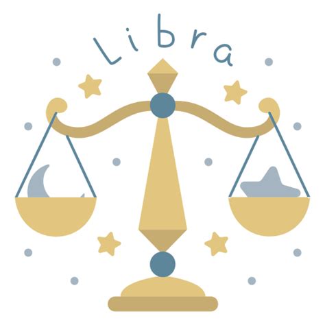 Ilustración de la balanza zodiacal, con estrellas de fondo