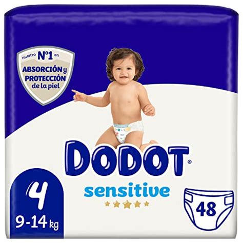 Esquema visual comparativo entre la línea Dodot Sensitive y la línea estándar para identificar la franja indicadora de humedad.