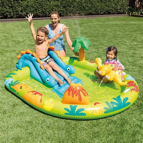 Centro de juegos acuáticos hinchable con tobogán de cocodrilo
