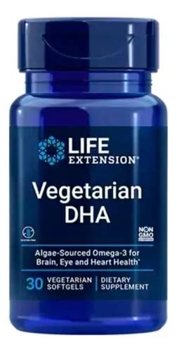 Botella de Life Extension DHA Vegetariano con cápsulas blandas