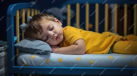 Foto de un niño durmiendo plácidamente en su cama