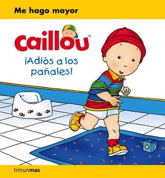 Ilustración de Caillou contento sin pañales, mostrando autonomía