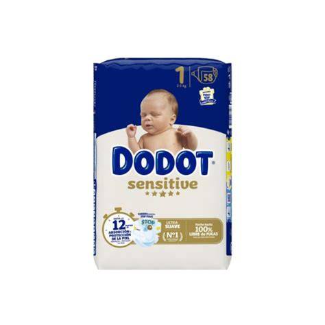 Foto de pañales Dodot Sensitive con enfoque en la suavidad y el indicador de humedad