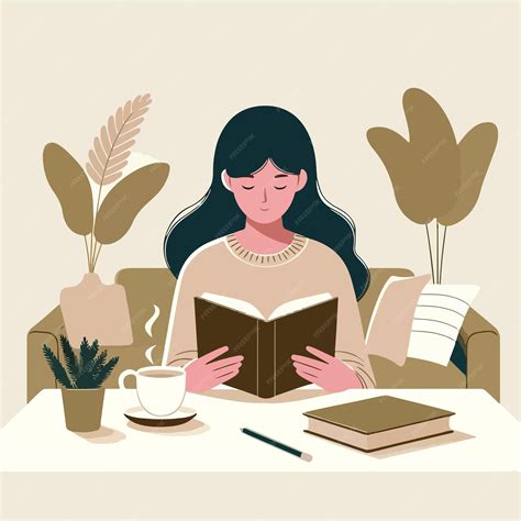 Ilustración de un preadolescente leyendo un libro y haciendo preguntas