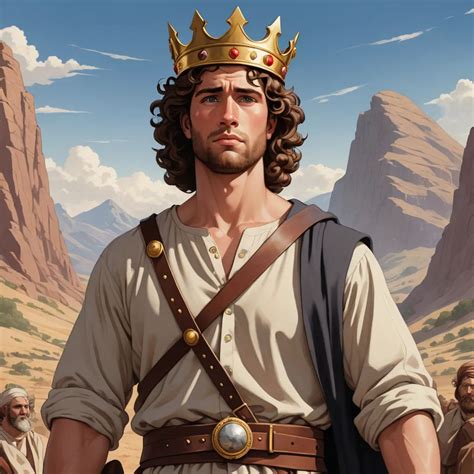 Pintura o ilustración que representa al Rey David conmovido o consolado por la idea de reunirse con su hijo.