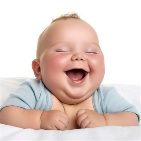 Bebé riendo con un cubrepañal bien ajustado