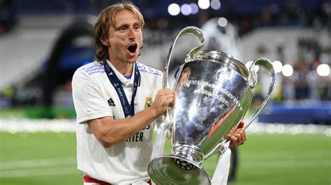 Luka Modric celebrando un título con el Real Madrid