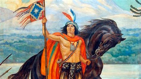 Retrato histórico del líder mapuche Lautaro