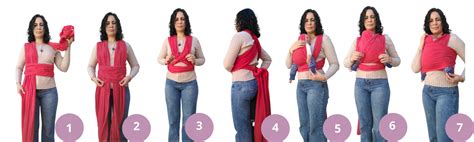 Infografía mostrando los 6 errores comunes al colocar un fular portabebés.