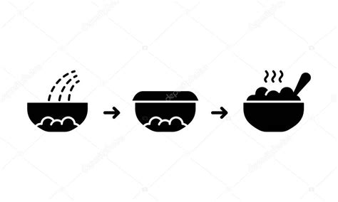 Ilustración mostrando los pasos de preparación de la papilla Nutribén