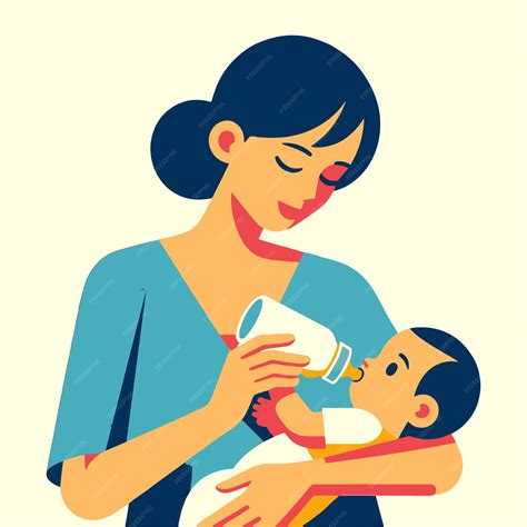 Ilustración de una madre amamantando a un recién nacido y a un niño mayor simultáneamente