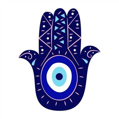 Dibujos o iconos de mano de Fátima, ojo turco y árbol de la vida