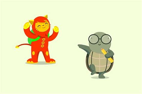 Diseño de personajes de Nene León con estilo flat design