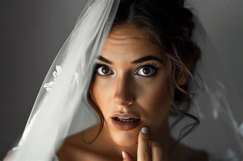 Imagen de una novia sorprendida en una boda