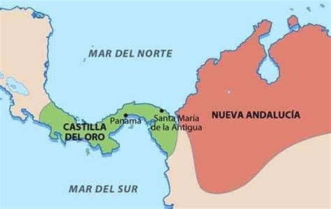 Mapa de las gobernaciones de Nueva Andalucía y Castilla del Oro