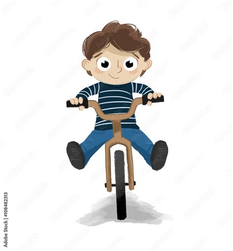 Esquema de un niño montando una bicicleta de 14 pulgadas, mostrando la postura correcta y cómo los pies deben tocar el suelo.