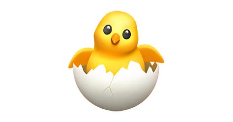 Dibujo o foto del emoji de pollito recién nacido (🐣)