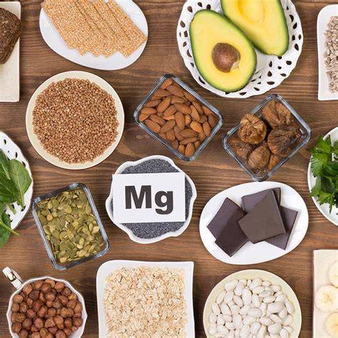 Foto de diversos alimentos ricos en magnesio