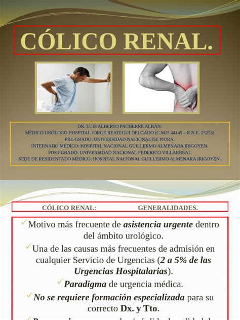 Diagrama de los síntomas del cólico renal