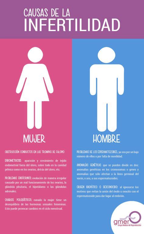 infografía sobre las causas comunes de la infertilidad en hombres y mujeres