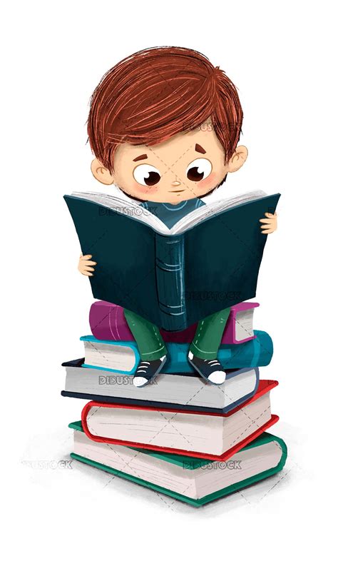 Niño sentado en el orinal leyendo un libro ilustrado