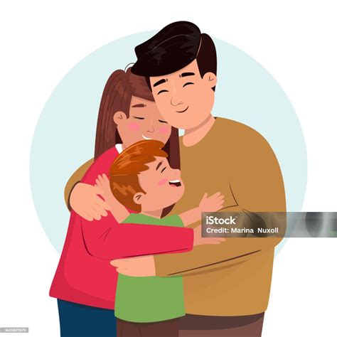 Ilustración de un padre/madre abrazando a su hijo ya crecido