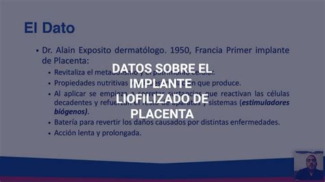 Infografía: Componentes bioactivos y mecanismo de acción del implante liofilizado de placenta