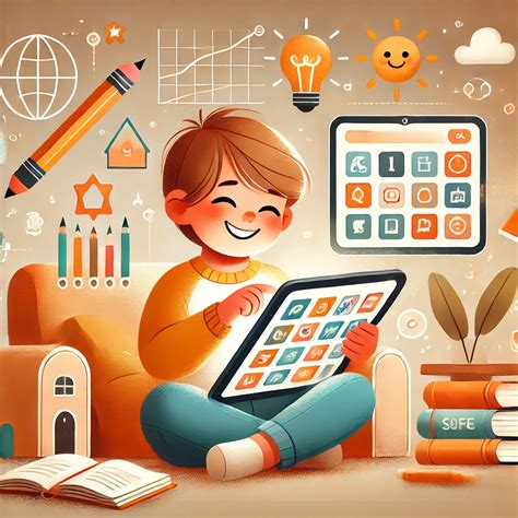 Niño pequeño utilizando una tablet o smartphone, simbolizando la gestión financiera temprana