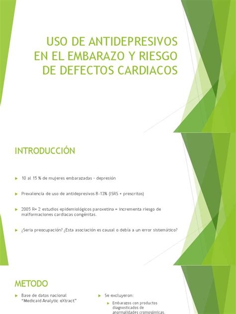 Gráfico de riesgos comparativos entre antidepresivos y no tratamiento durante el embarazo
