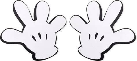 Ilustración de accesorios de Mickey Mouse: guantes blancos y orejas