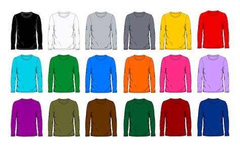 Infografía: Gama de colores disponibles para camisetas infantiles de manga larga