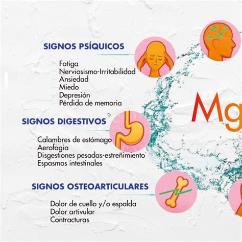 Infografía sobre los síntomas de deficiencia de magnesio en mujeres embarazadas