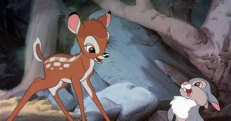 Ilustración de Bambi recién nacido, tambaleándose sobre sus patas delgadas